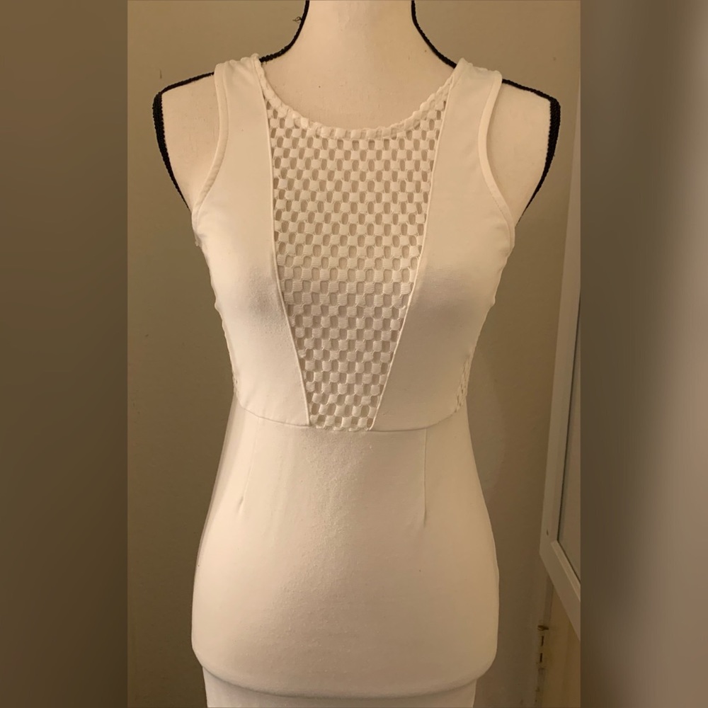 Nasty Gal white racer bodycon dress